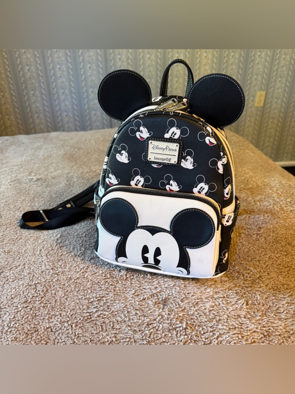 Disney Parks Loungefly Black & White Mini Backpack Bag